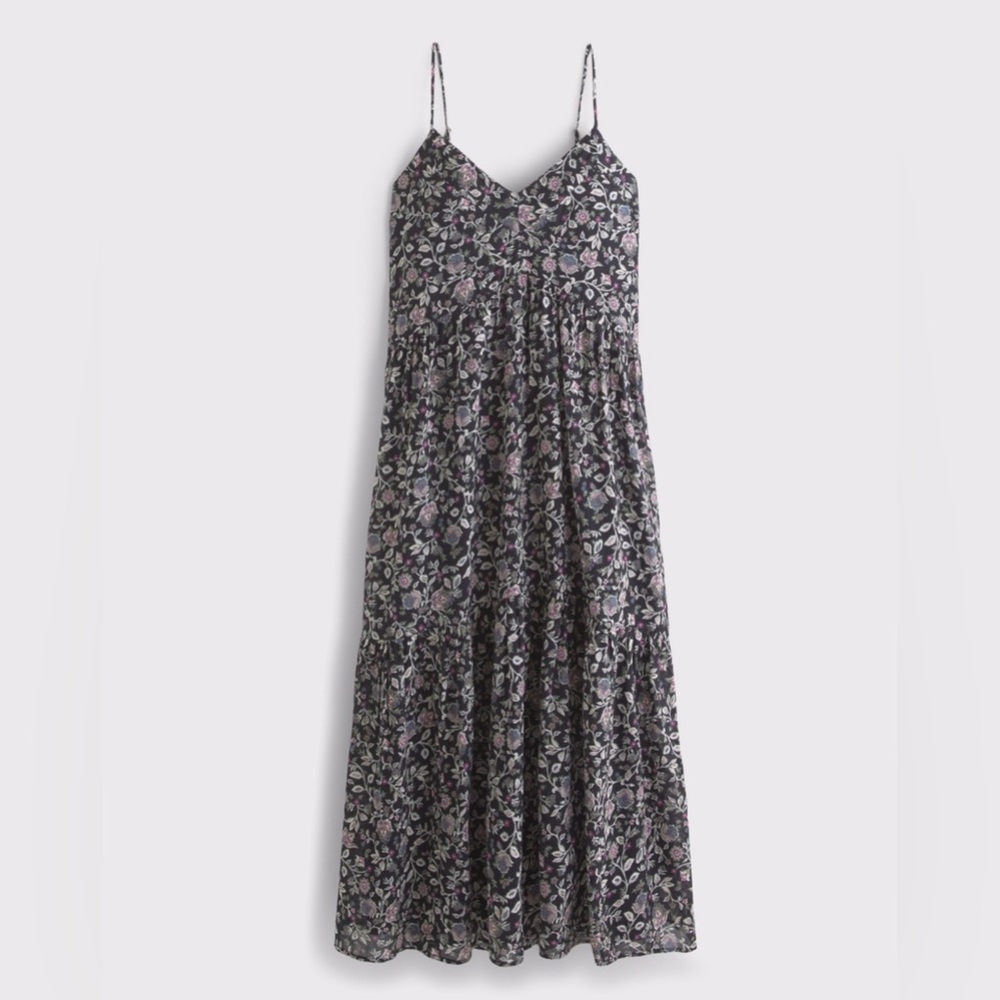 Abercrombie & Fitch V- Neck Flowy Maxi Dress - NWT - Picture 7 of 14